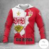 VfB Stuttgart Red White Zip Up Hoodie
