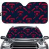 AFL Melbourne Demons Black Car Sunshade