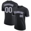 Custom Black Gray-Purple T-Shirt