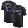 Custom Black Royal-Orange T-Shirt