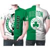 NBA Boston Celtics White Green Split Polo Shirt