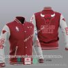 NBA Chicago Bulls Red Grey Baseball Jacket