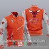 NBA Chicago Bulls Orange Grey Baseball Jacket