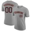 Custom Gray Navy-Orange T-Shirt