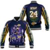 NBA Los Angeles Lakers Custom Name Numer Black Purple In Memories Kobe Bryant Baseball Jacket