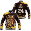 NBA Los Angeles Lakers Custom Name Number Black Gold Kobe Bryant 24 Baseball Jacket
