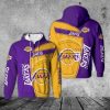 NBA Los Angeles Lakers Purple Golden Zip Up Hoodie