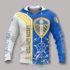 Leeds United Blue With Yellow Stripes Pullover Hoodie
