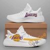 NBA Los Angeles Lakers White Gold Yeezy Boost Sneakers V6