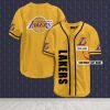 NBA Los Angeles Lakers Custom Name Golden Baseball Jersey