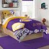 NBA Los Angeles Lakers Purple Golden Hexagon Bedding Set
