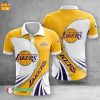 NBA Los Angeles Lakers Golden White Polo Shirt V6