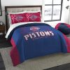 NBA Detroit Pistons Blue Red Established 1957 Bedding Set