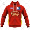 AFL Gold Coast Suns Custom Name Number 2022 Home Guernsey Zip Up Hoodie