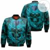 NBA Memphis Grizzlies Skull Flame Teal Bomber Jacket