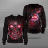 NBA Detroit Pistons Black Red Lava Skull Sweatshirt