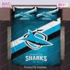 NRL Cronulla-Sutherland Sharks Blue Black Doona Cover V10
