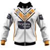 NRL Wests Tigers Custom Name Number 2019 Away Jersey Zip Up Hoodie