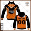 NRL Wests Tigers Custom Name Number 2022 Away Jersey Pullover Hoodie