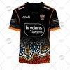 NRL Wests Tigers Custom Name Number 2022 Runout Tee Jersey T-Shirt