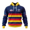 AFL Adelaide Crows Custom Name Number 2023 Home Guernsey Pullover Hoodie