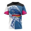 AFL Adelaide Crows Custom Name Number Fight Cancer T-Shirt