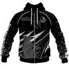 AFL Collingwood Magpies Custom Name Number Fishing Zip Up Hoodie