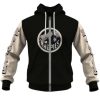AFL Collingwood Magpies Custom Name Number Vintage Retro Zip Up Hoodie V2