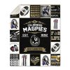 AFL Collingwood Magpies Fleece Blanket V4