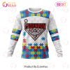 AFL Essendon Bombers Custom Name Number Autism Awareness Sweatshirt