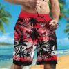 AFL Essendon Bombers Palm Tree Sunrise Men Beach Shorts
