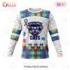 AFL Geelong Cats Custom Name Number Autism Awareness Sweatshirt