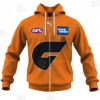 AFL Greater Western Sydney Giants Custom Name Number 2021 Away Guernsey Zip Up Hoodie