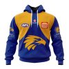 AFL West Coast Eagles Custom Name Number 2023 Home Guernsey Pullover Hoodie