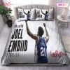 NBA Philadelphia 76ers Joel Embiid No 21 White Bedding Set V3