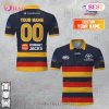 AFL Adelaide Crows Custom Name Number 2023 Home Guernsey Polo Shirt