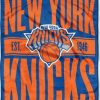 NBA New York Knicks Blue Orange Est 1946 Fleece Blanket