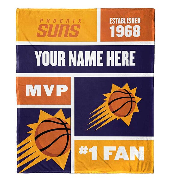 NBA Phoenix Suns Custom Name #1 Fan Established 1968 Fleece Blanket NBA Phoenix Suns Custom Name #1 Fan Established 1968 Fleece Blanket
