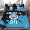 Manchester City Black Blue Bedding Set V9