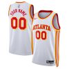Atlanta Hawks Nike Association White Custom NBA Jersey