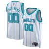 Charlotte Hornets Association White Custom NBA Jersey