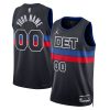 Detroit Pistons Statement Black Custom NBA Jersey