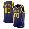 Golden State Warriors Statement Navy Custom NBA Jersey