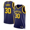 Golden State Warriors Stephen Curry Statement Edition Navy NBA Jersey