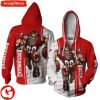 NFL Tampa Bay Buccaneers Red White Mascot Zip Up Hoodie