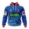 NRL Newcastle Knights Custom Name Number 2023 ANZAC Day Jersey Pullover Hoodie