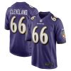 Baltimore Ravens Ben Cleveland Nike Purple NFL Game Jersey