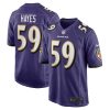 Baltimore Ravens Daelin Hayes Nike Purple NFL Game Jersey