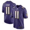 Baltimore Ravens Jordan Stout Nike Purple NFL Game Jersey
