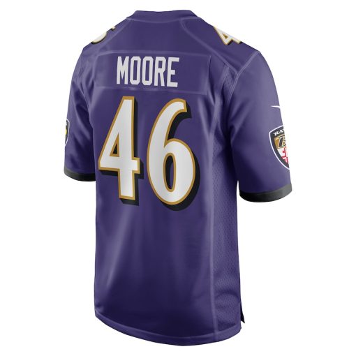 Baltimore Ravens Nick Moore Nike Purple NFL Game Jersey